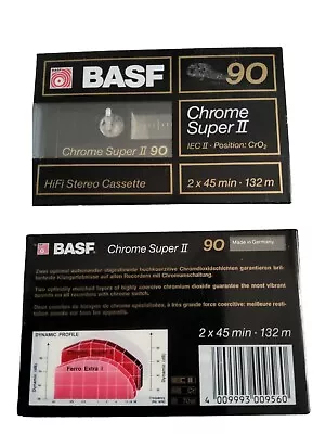 Kaufen BASF CHROME SUPER II 90.Audio-Cassette,MC,Leer Kassette.Neu&Ovp. • 12€