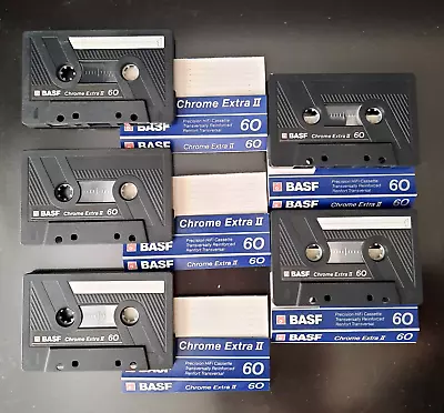 Kaufen ⭐️5x BASF Chrome Extra II 60 Min Kassetten Tape MC Typ 2 / Geprüft • 8€