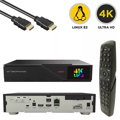 Kaufen Dreambox DM900 RC20 UHD 4K E2 Linux PVR 1x DVB-S2X MS Twin Sat Receiver Schwarz • 288.90€