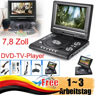 Kaufen Tragbarer DVD-Player 7,8 Zoll HD 270 ° Rotation Kinder Mobiler DVD-TV-Player DE • 49.99€