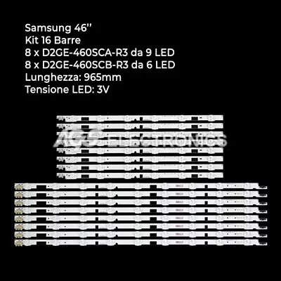 Kaufen Kit 16 Led-streifenstangen Samsung D2ge-460sca-r3 D2ge-460scb-r3 2013svs46f • 49€