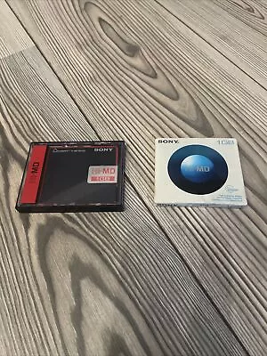 Kaufen 2 Stück Sony Minidisc Minidisk Hi-MD MD´s Je  1 GB  1 Gebraucht , Eine Neu OVP • 46.50€