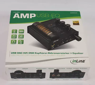 Kaufen InLine 99207I AmpUSB-EQ Hi-Res AUDIO HiFi DSD Kopfhörer Röhrenverstärker Equaliz • 269.95€