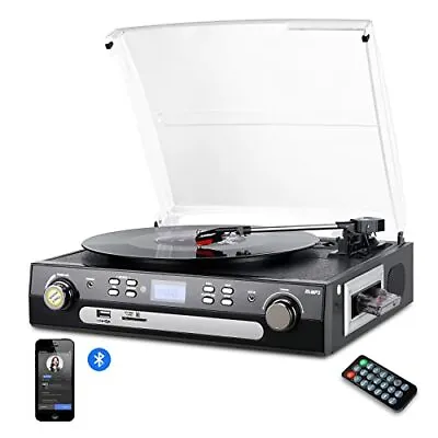 Kaufen Plattenspieler Bluetooth Vinyl Plattenspieler Schallplattenspieler Kassette • 141.24€