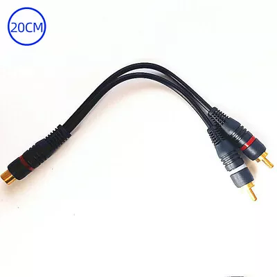 Kaufen 20CM Y-Kabel Adapter 1 Cinch Zu 2xRCA RCA Kabel Verteiler Weiche Subwooferkabel • 3.49€