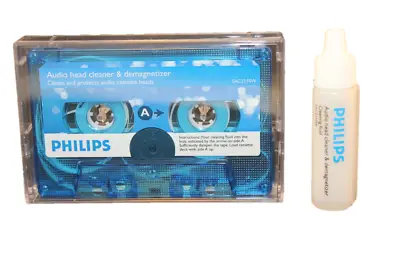 Kaufen PHILIPS Hochwertige HiFi Audio MC Reinigungskassette + Reinigungsflüssigkeit • 15.99€