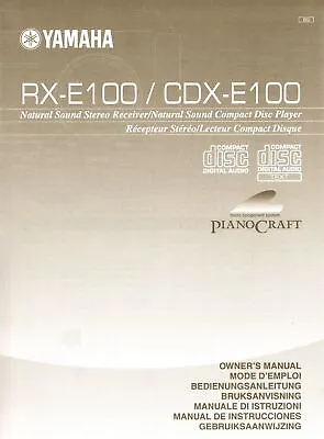 Kaufen Bedienungsanleitung Für Yamaha RX-E100/CDX-E100 Stereo Receiver/Disc Player • 9.50€