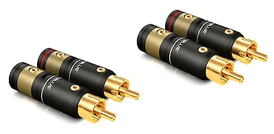 Kaufen ✅2 Paar Viablue T6s RCA XL / HighEnd Cinchstecker Für Kabel 8-10,5mm / 4er Set✅ • 99.99€