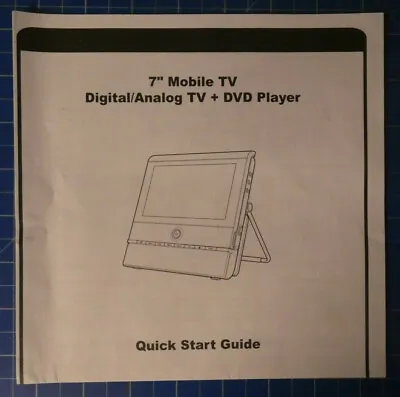 Kaufen 7  Mobile TV Digital/Analog TV+DVD Player Quick Start Guide B25745 • 5€
