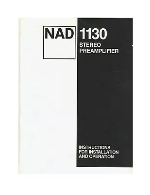 Kaufen Bedienungsanleitung-Operating Instructions Für NAD 1130  • 9€