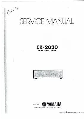 Kaufen Yamaha Service Manual  Für CR- 2020  Copy • 9.50€