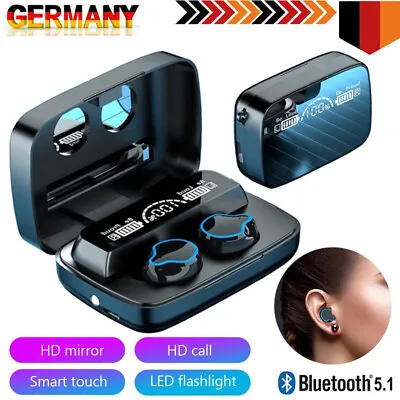 Kaufen Bluetooth 5.1 TWS In Ear Kopfhörer Kabellos Stereo Ohrhörer Mit USB LED Ladebox • 11.92€