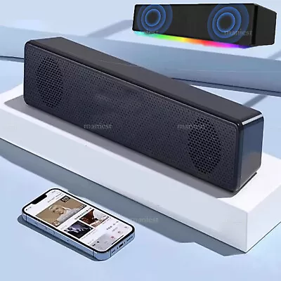 Kaufen 40W Bluetooth 5.1 Soundbar Subwoofer TV Sound System Heimkino Lautsprecher DHL • 23.75€