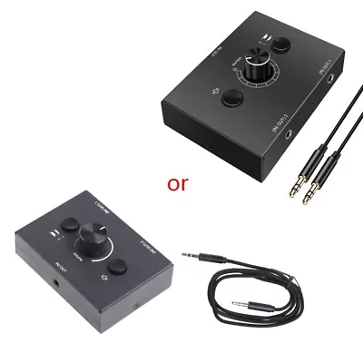 Kaufen Audio Splitter Switcher Box 2 Input 1 Output / 1 Input 2 Out 3.5mm Stereo Audio • 18.37€