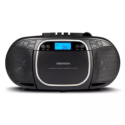 Kaufen MEDION LIFE E66476 Stereo Sound System CD MP3 Kassette UKW Radio Boombox Schwarz • 39.99€