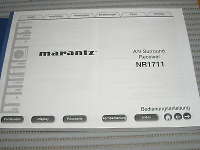 Kaufen Bedienungsanleitung Marantz NR1711 Professionelle Bindung 290 Seiten • 14.90€