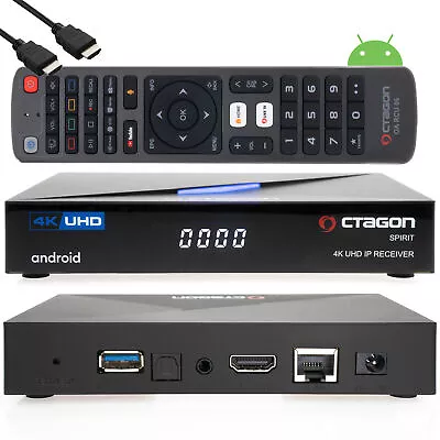 Kaufen > Octagon Spirit 4k Uhd Hdr10+ Android Tv Ott Media Streaming Box 5g Wlan Bt Fb • 119€