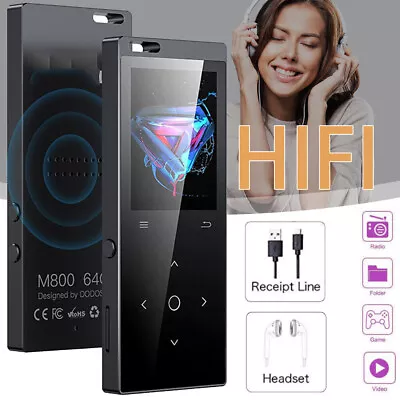 Kaufen 64GB MP3 Player Bluetooth Hifi Musik Player Audio Player Voice Recorder FM Radio • 30.96€