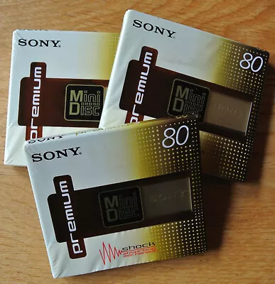 Kaufen SONY MDW80PR PREMIUM  Minidisc 3 Stück Original Verpackt, Neu! • 24.99€