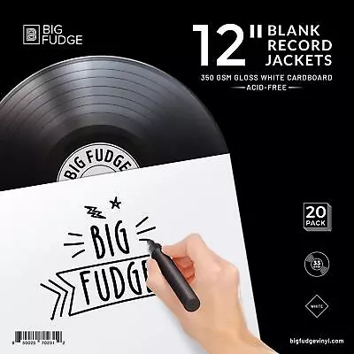Kaufen BIG FUDGE Pro Blank Schallplatten Hüllen - 12  X Weiß - 20 Vinyl LP Schutzhüllen • 11.09€
