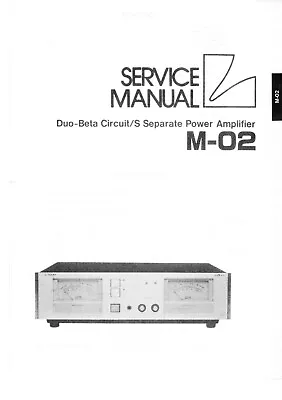 Kaufen Service Manual-Anleitung Für Luxman M-02  • 11€
