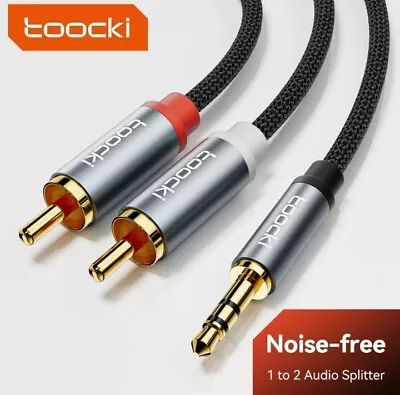Kaufen AUX Klinke Kabel 3,5mm Stecker Chinchkabel Audio Splitter Klinkenkabel Cinch RCA • 8.90€