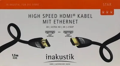 Kaufen Inakustik Star High-Speed HDMI Kabel 1,5 M Mit Ethernet UVP 35 € • 13.99€