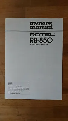 Kaufen Rotel RB-850  Bedienungsanleitung Operating Instuctions Manual • 2€
