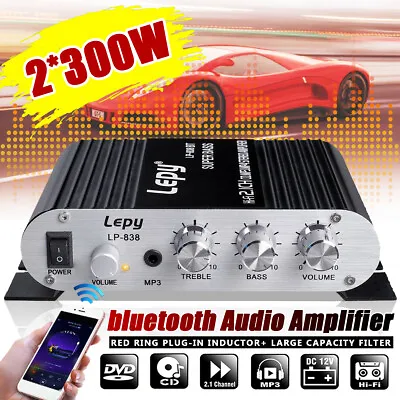 Kaufen 2.1 Channel Hifi Verstärker 600W Car Subwoofer Power Amplifier Bluetooth    • 39.70€