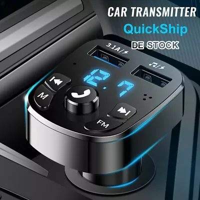 Kaufen Bluetooth Car Wireless FM Transmitter Audio Receiver Freisprech LadegerätUSB AUX • 6.59€