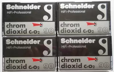 Kaufen Schneider HiFi-Professional Chrom Chromdioxid 90 Min 4 X Audiocassette Rauscharm • 39.99€