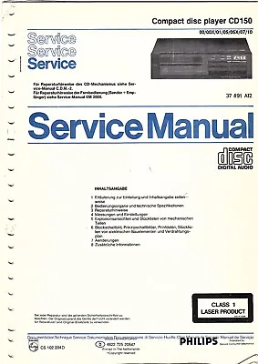Kaufen Philips Service Manual Für CD 150 Copy • 10.50€
