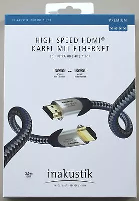Kaufen Inakustik Premium II HDMI Kabel Mit Ethernet  2160p 4K HDCP 2.2 / 0,75m • 29.90€
