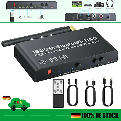 Kaufen DAC Audio Konverter Bluetooth Digital Zu Analog Adapter Koaxial Optisch Toslink • 32.99€