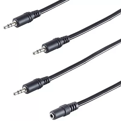 Kaufen AUX Kabel Klinken Stecker Buchse 3,5mm Verlängerung Kupplung Audio Stereo Auto • 6.99€