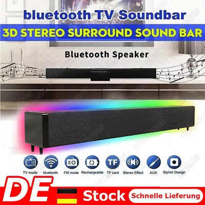 Kaufen RGB TV Soundbar Bluetooth 5.0 Lautsprecher Subwoofer Mit Soundbar HIFI USB TV PC • 24.99€