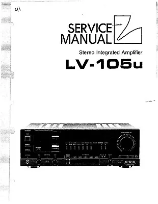 Kaufen Service Manual-Anleitung Für Luxman LV-105 U  • 13€