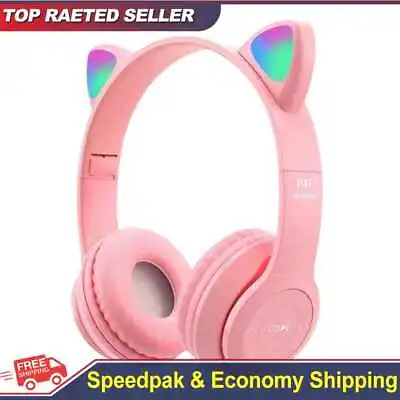 Kaufen Gaming Headset Cat Ear Over-Ear Headsets Stereo Bass For PC Phone (Pink) • 17.26€