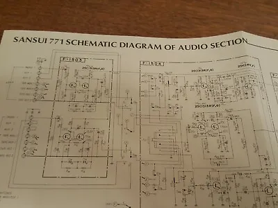 Kaufen Sansui 771 Schaltplan (DINA3-Kopie) Für Audio Teil Stereo Receiver 1974 • 4.80€