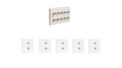Kaufen Lautsprecher Wandplatte 5.0 Set Weiß Gold Bindung Pfosten Av Audio Nicht • 68.59€