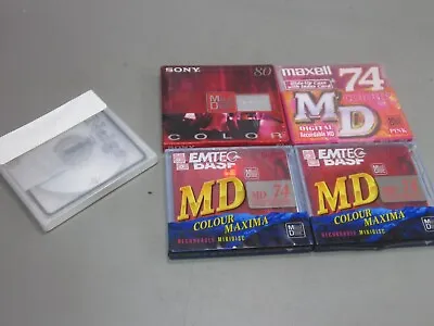 Kaufen 5 X Mix   Minidisc OVP Neu Mit Hülle Recording Für Z.B.  MZ NH-1 RH-1 (208) • 34.90€