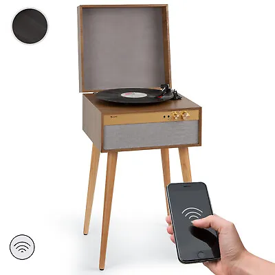 Kaufen Plattenspieler Lautsprecher Schallplatten Bluetooth Vinyl Turntable Design Holz • 253.99€
