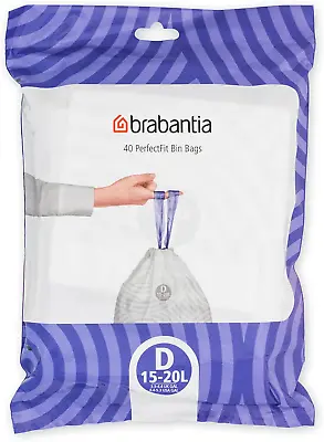 Kaufen Brabantia PerfectFit Mülleimer Futter Größe D/15-20 Liter Dick Kunststoff Müllsäcke Mit • 17.20€