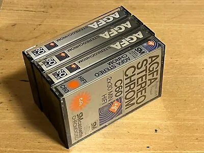 Kaufen 4 Stück AGFA Stereo Chrom 60 Musik Cassetten Bespielt • 10€