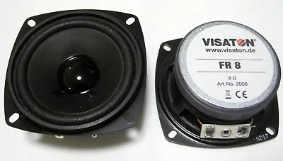 Kaufen 2x VISATON FR 8 8Ohm Breitband 8cm 80mm Lautsprecher Breitbänder 3,3  #2008 PAAR • 33.33€