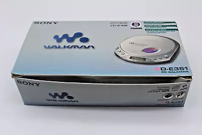 Kaufen Sony CD Player D-E351 Walkman Mit Original Verpackung, Blau, Vintage #3.3 • 49€