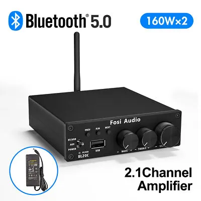 Kaufen Fosi Audio BL20C Bluetooth Heim Audio Stereo Verstärker Empfänger 2.1 Kanal Amp • 89.99€
