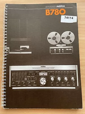 Kaufen Original REVOX B780 Anleitung User Manual (from Collection) - NEU / NEW! • 39€