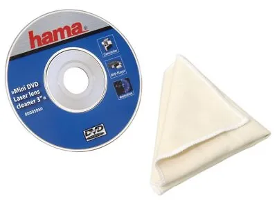 Kaufen Hama Mini-DVD DV Laser-Reinigungs-Disc Bürste + Tuch 3 Zoll 7,6cm Reinigungsdisk • 4.14€
