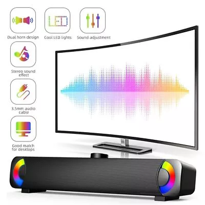 Kaufen 6D Audio Bluetooth Soundbar TV Sound Subwoofer System Heimkino Lautsprecher AUX • 25.99€